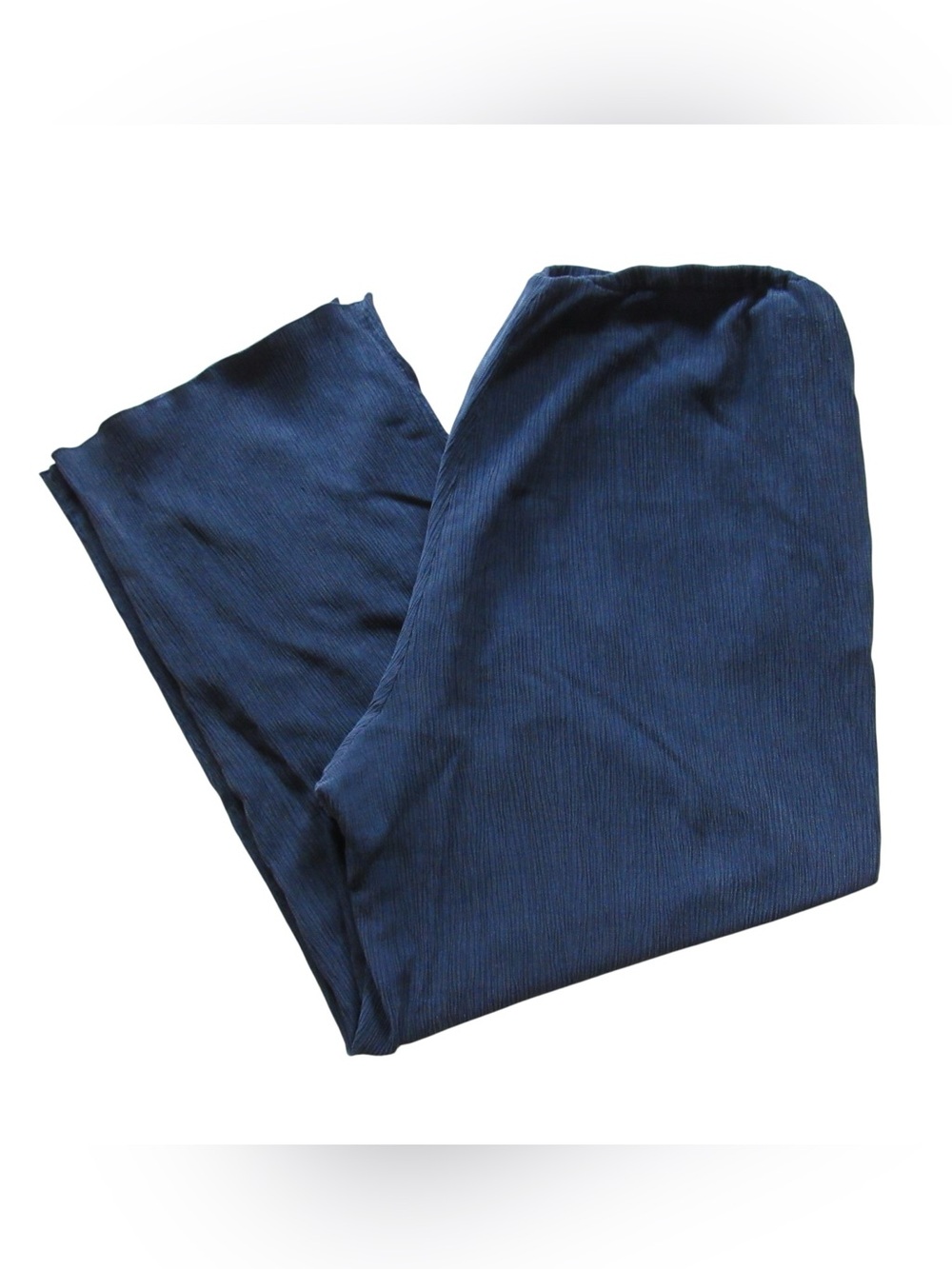 Everlane Blue Knit Easy Pants XXL Elastic Waist Stretch Crinkle Wide Leg Pockets